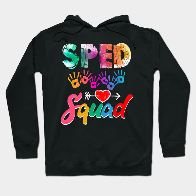 SPED Squad Special Education Teacher Squad Gift for Teacher Hoodie by Tane Kagar